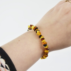 Amber bracelet mix color chips beads